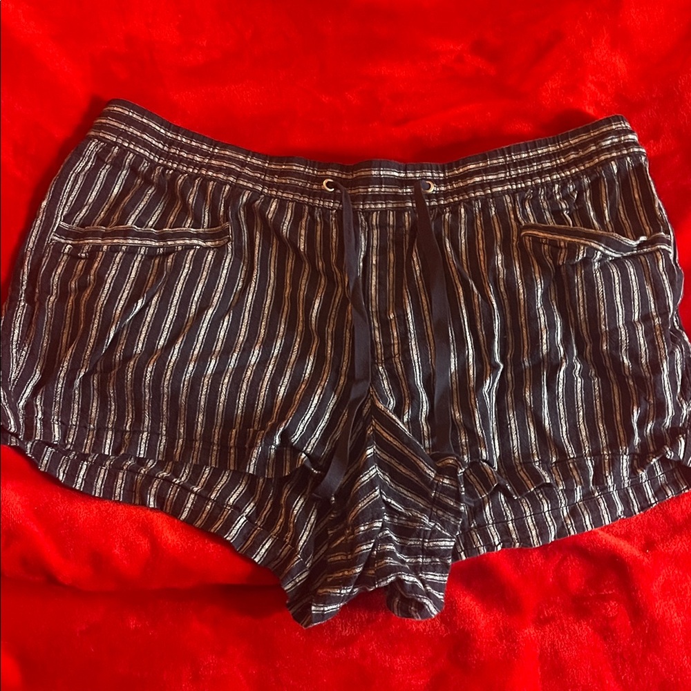 Striped Blue and White Women's Shorts